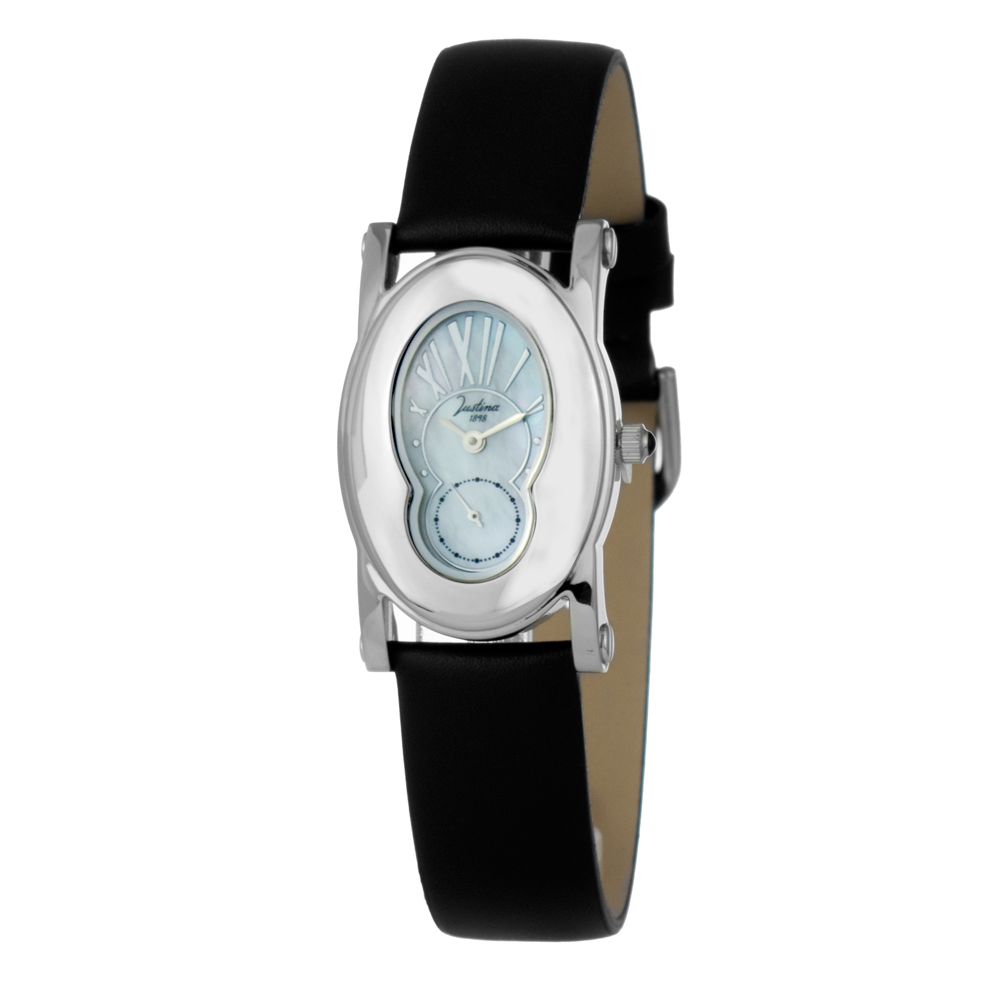 Black Leather Dress Watch