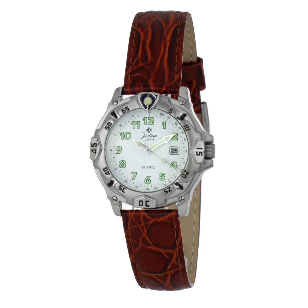 Brown Leather Dress Watch