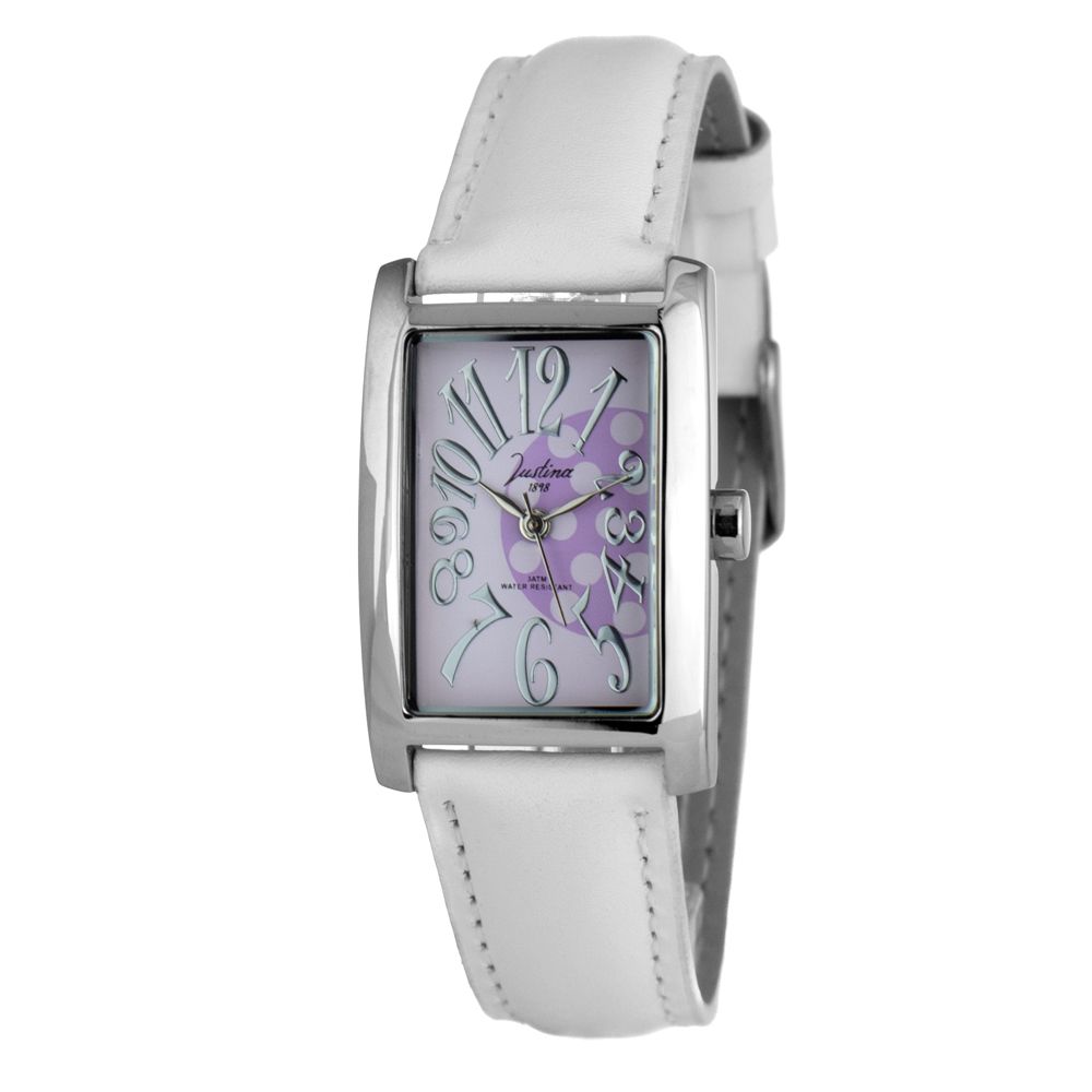 White Leather Dress Watch