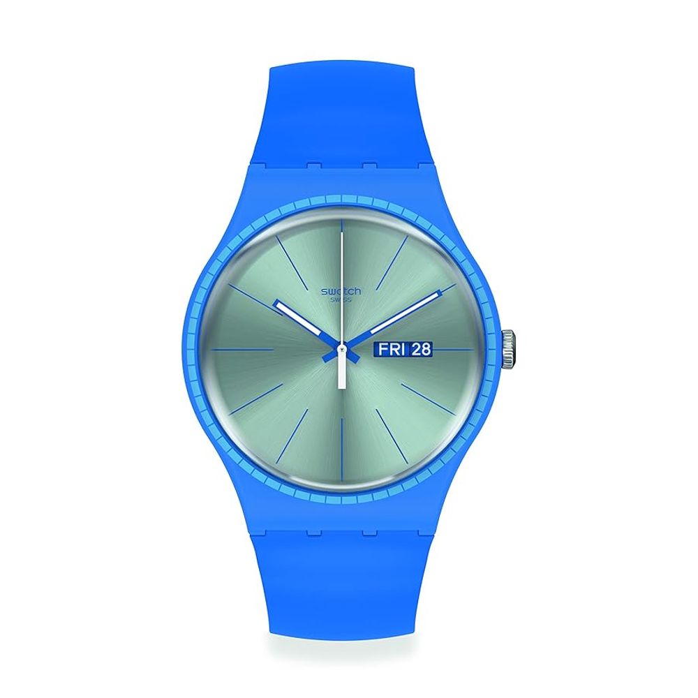 Blue Plastic Dress Watch