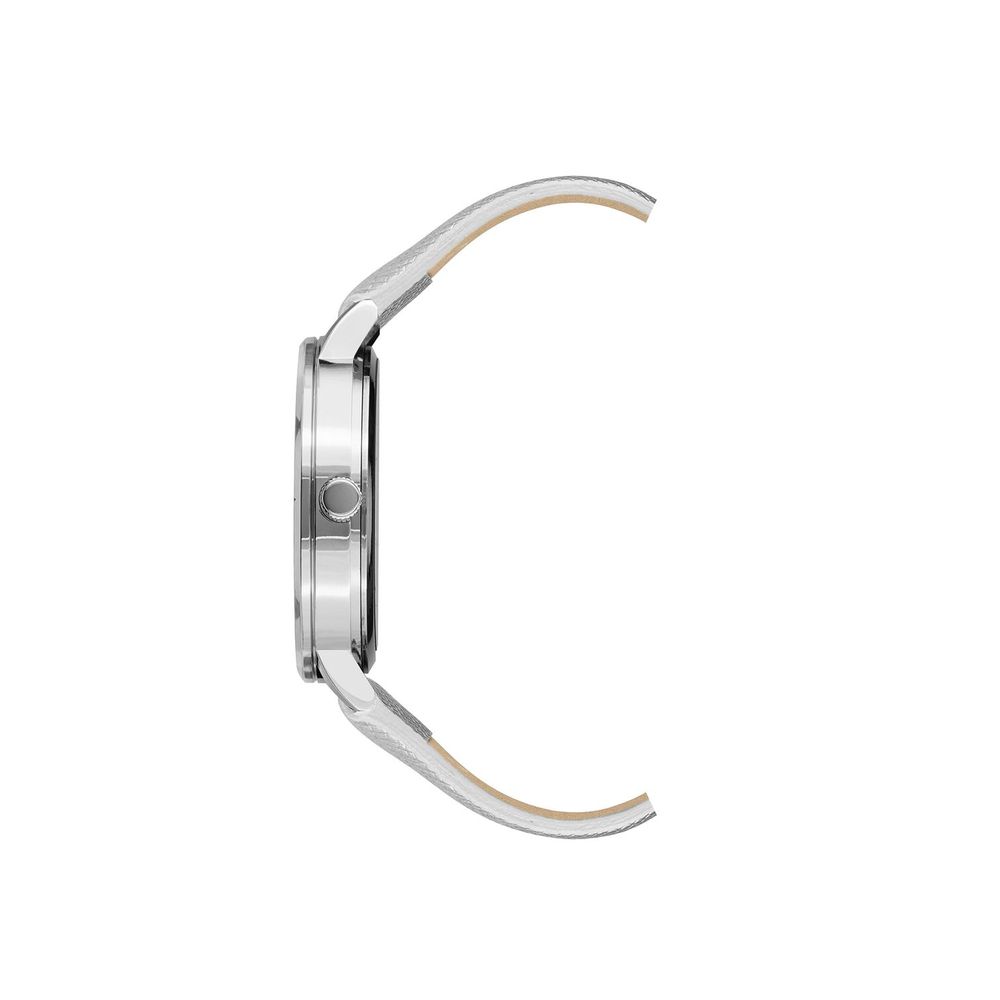 Silver Plastic Dress Watch
