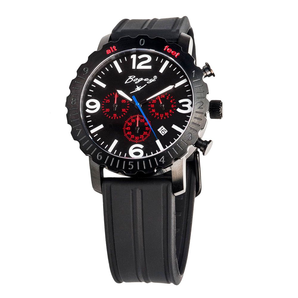 Black Rubber Sport Watch