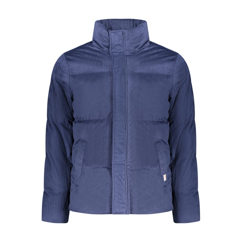 Blue Polyester Men's Jacket