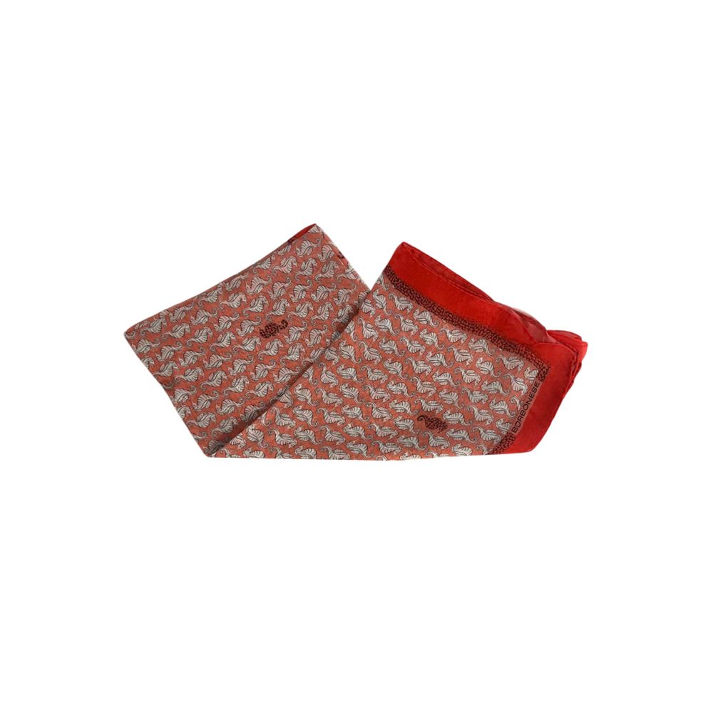 Red Silk Women Scarf