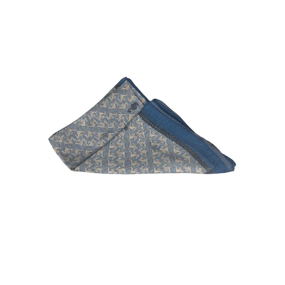 Blue Silk Women Scarf