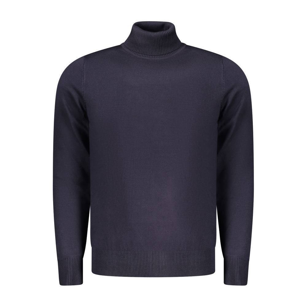 Blu Viscosa Uomo Maglia