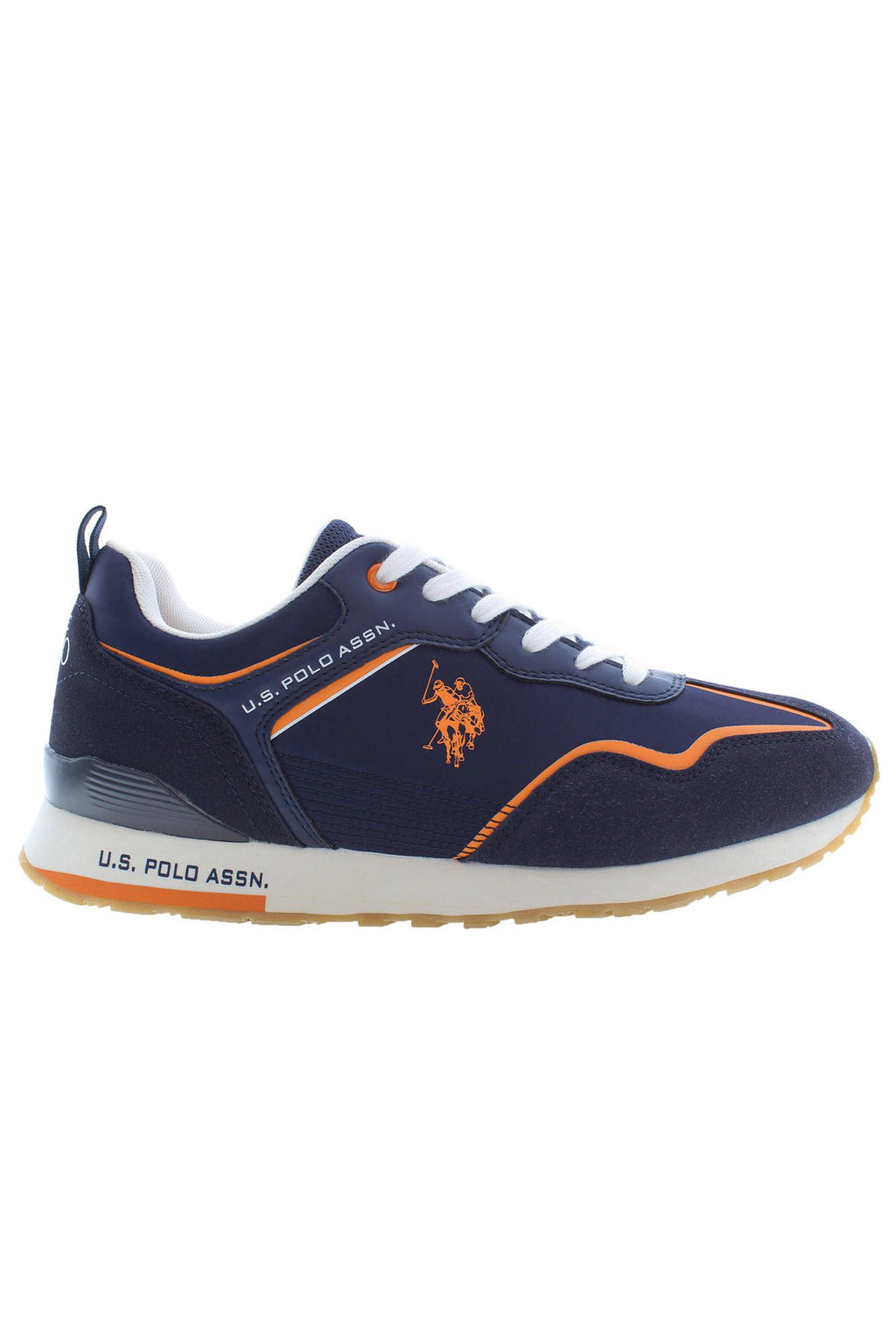 Blue Polyester Athletic Sneakers