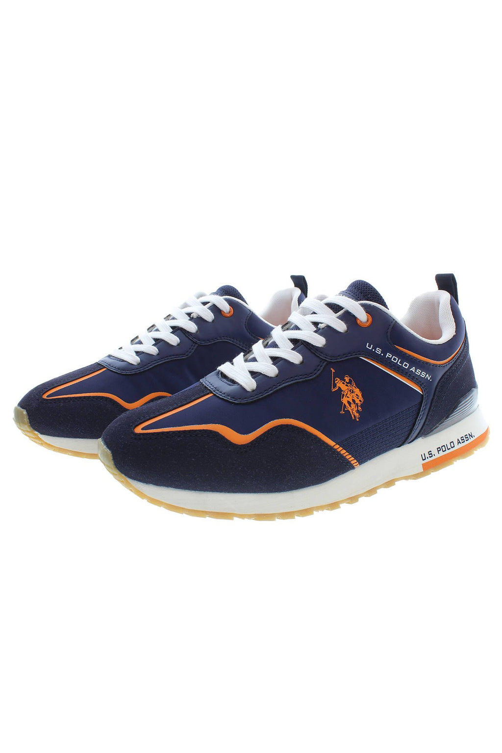 Blue Polyester Athletic Sneakers