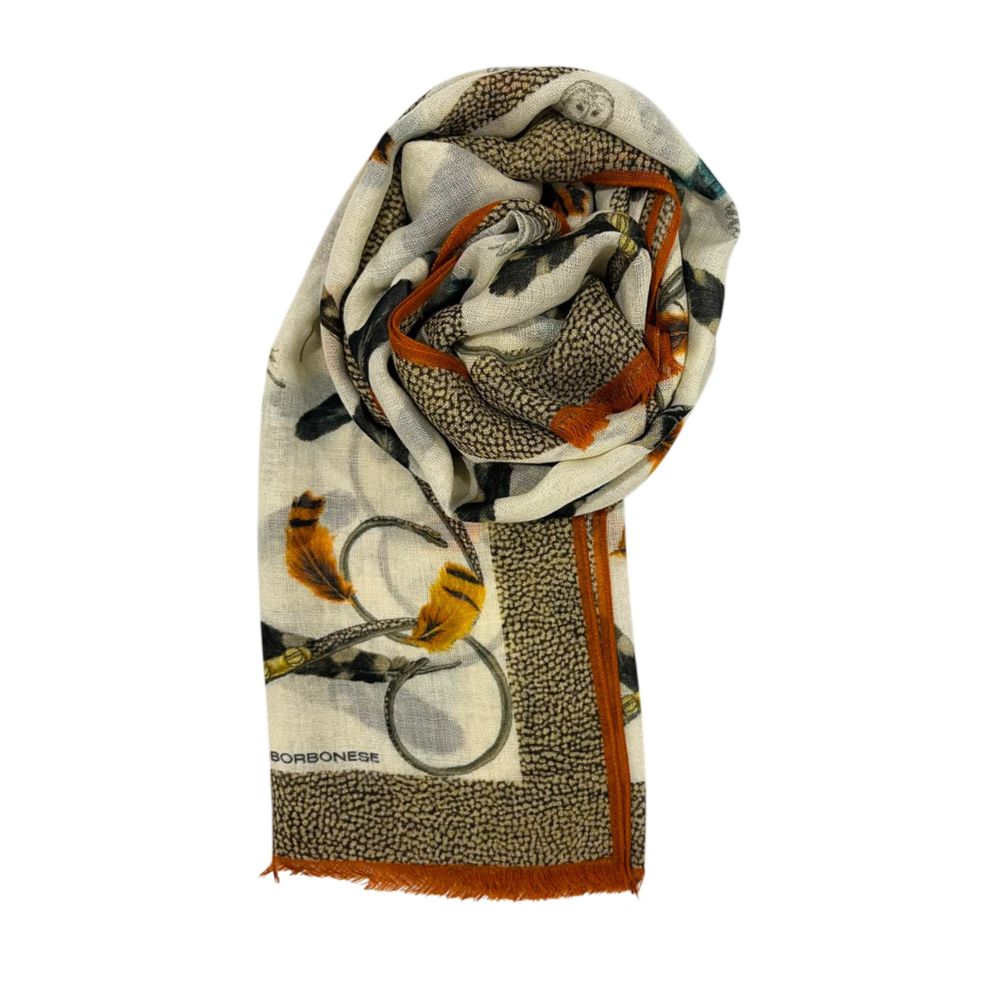 Beige Fleece Wool Women Scarf