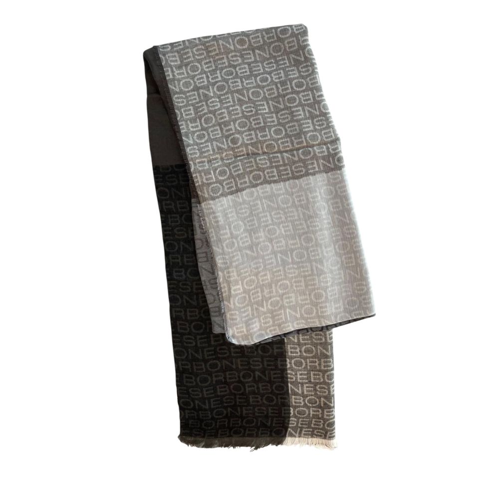 Multicolor Modal Women Scarf with Micro Fringe from Italy