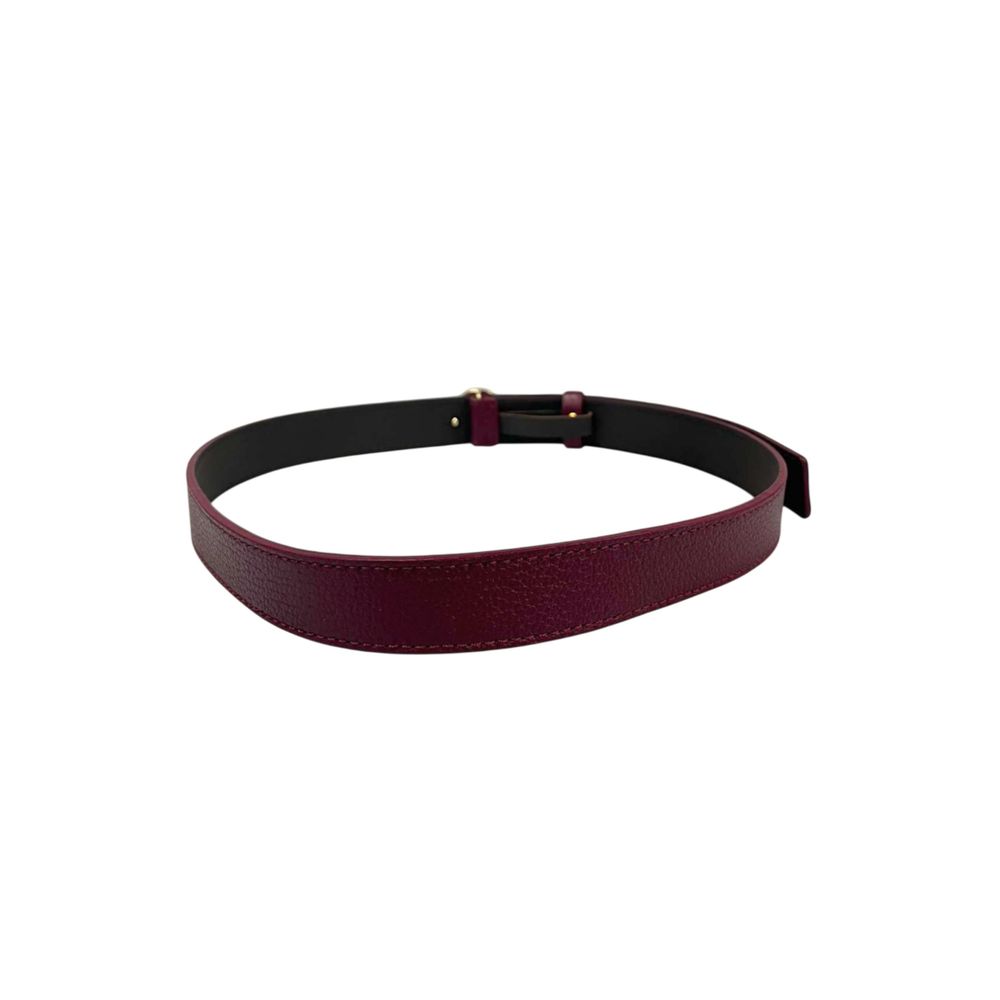Red Genuine Leather Women's Belt