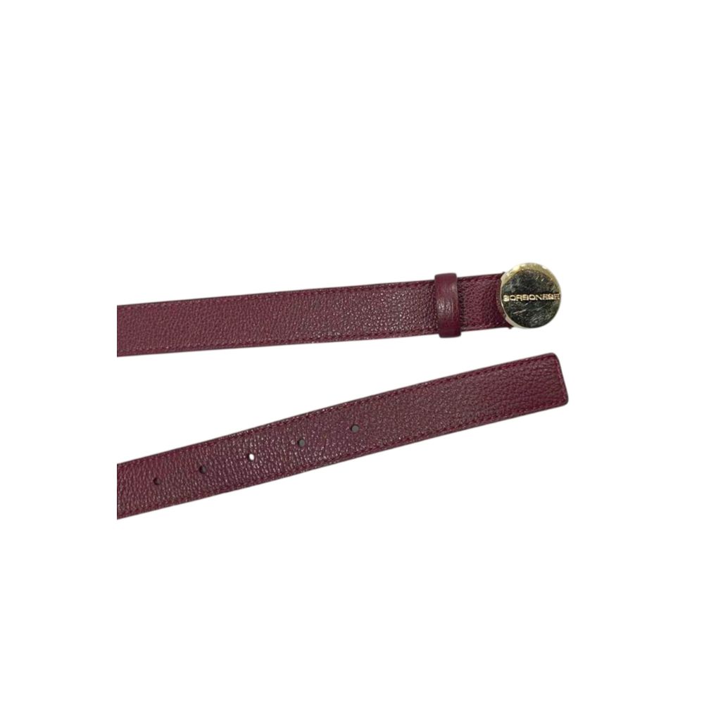 Red Genuine Leather Women's Belt