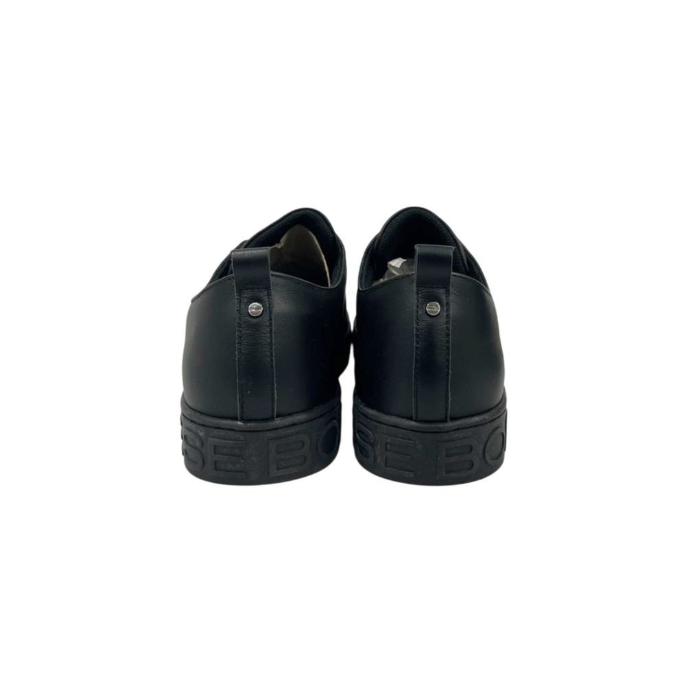 Black Leather Men Sneaker