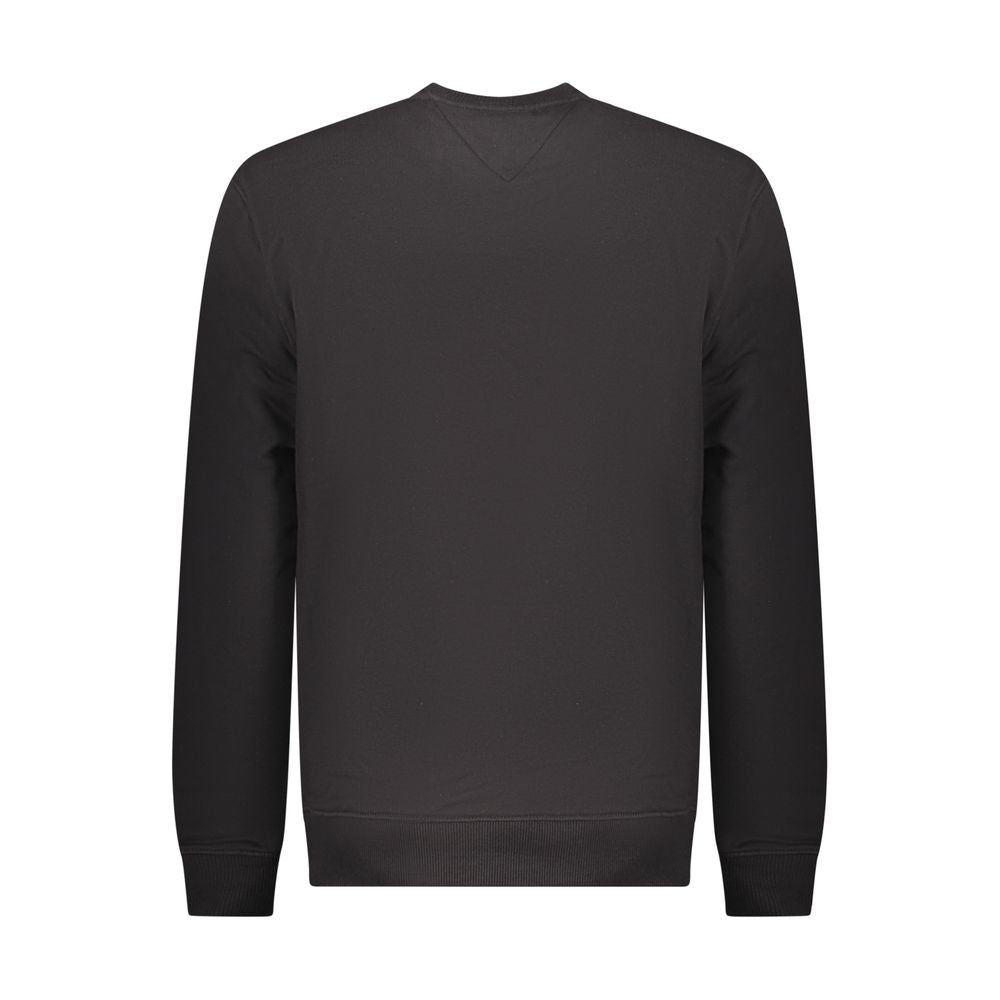 Black Cotton Men Sweatshirt