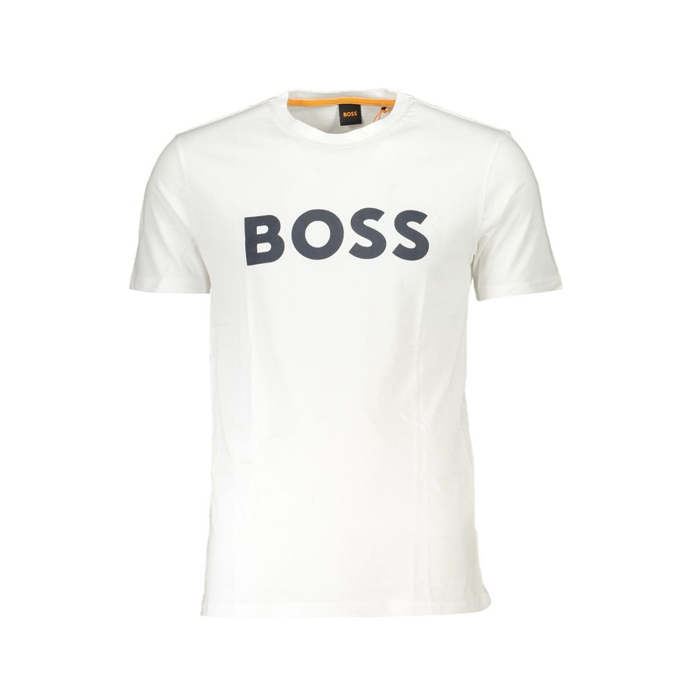White Cotton Men T-Shirt