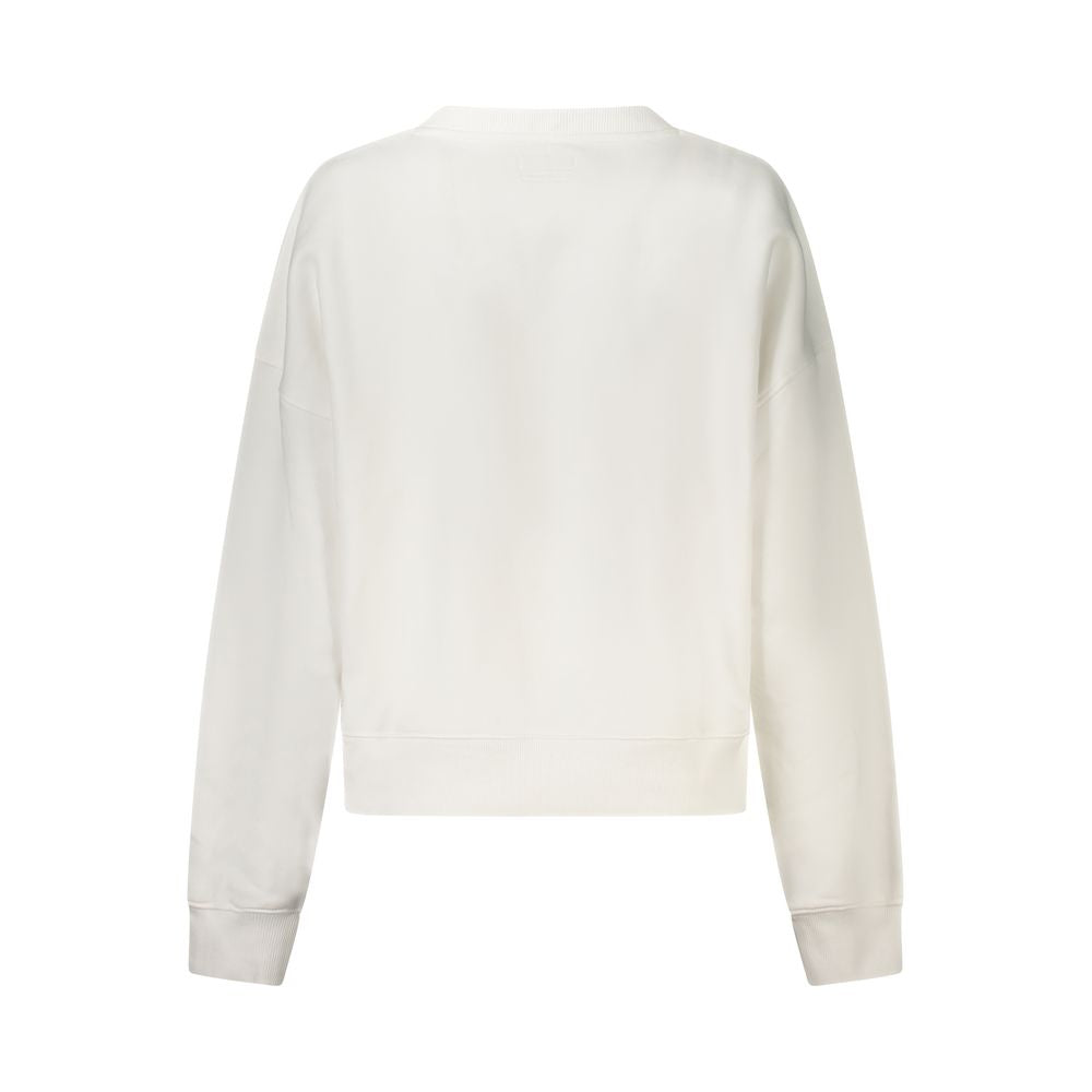 Bianco Cotton Women Sweatshirt