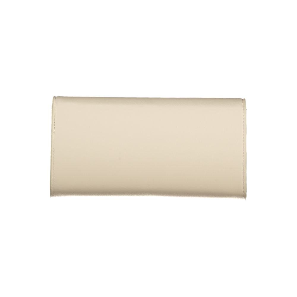 Beige Polyurethane Women Wallet