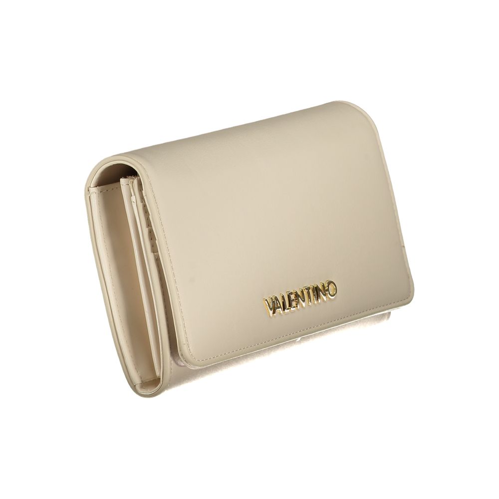 Beige Polyurethane Women Wallet
