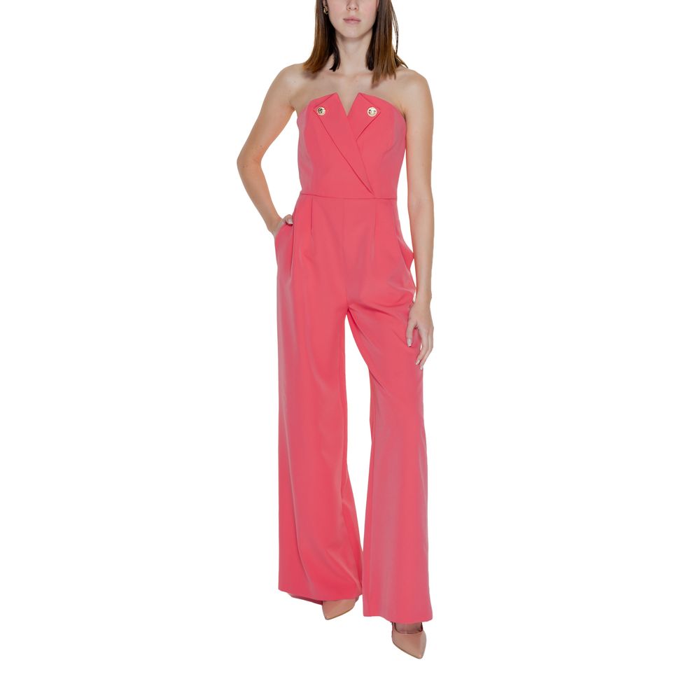 Orange Polyester Jumpsuit
