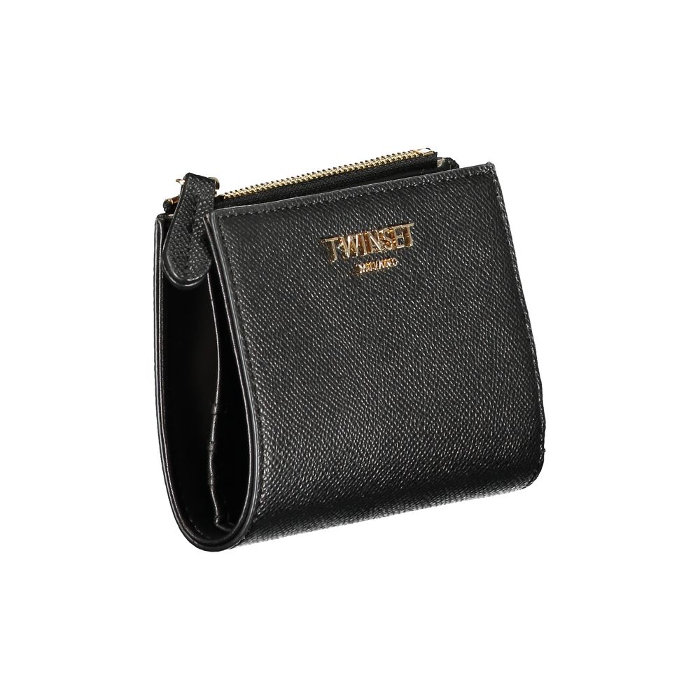 Black Polyurethane Women Wallet