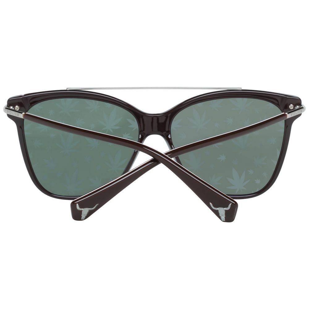 Brown Metal & Plastic Sunglasses