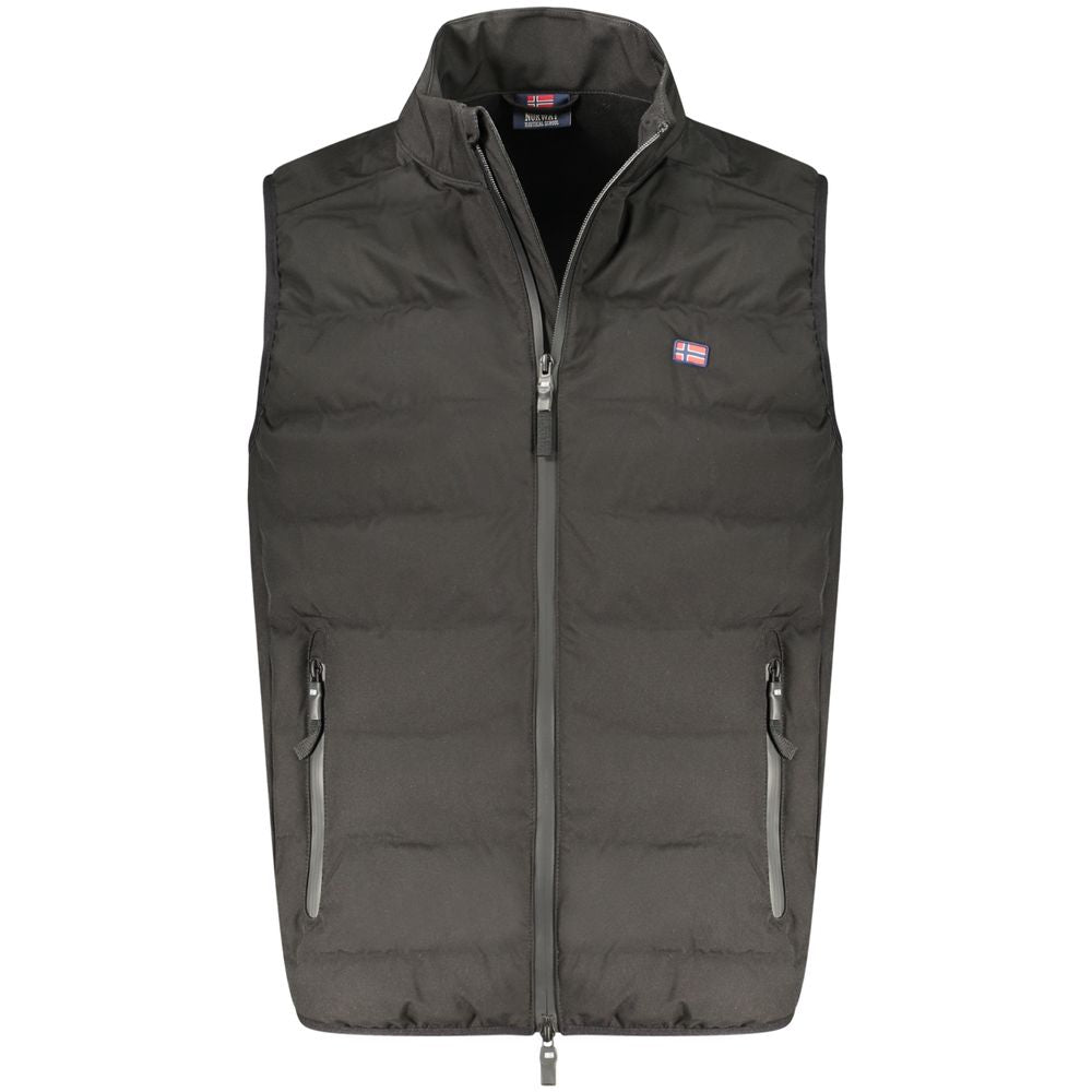 Black Polyester Men's Vest