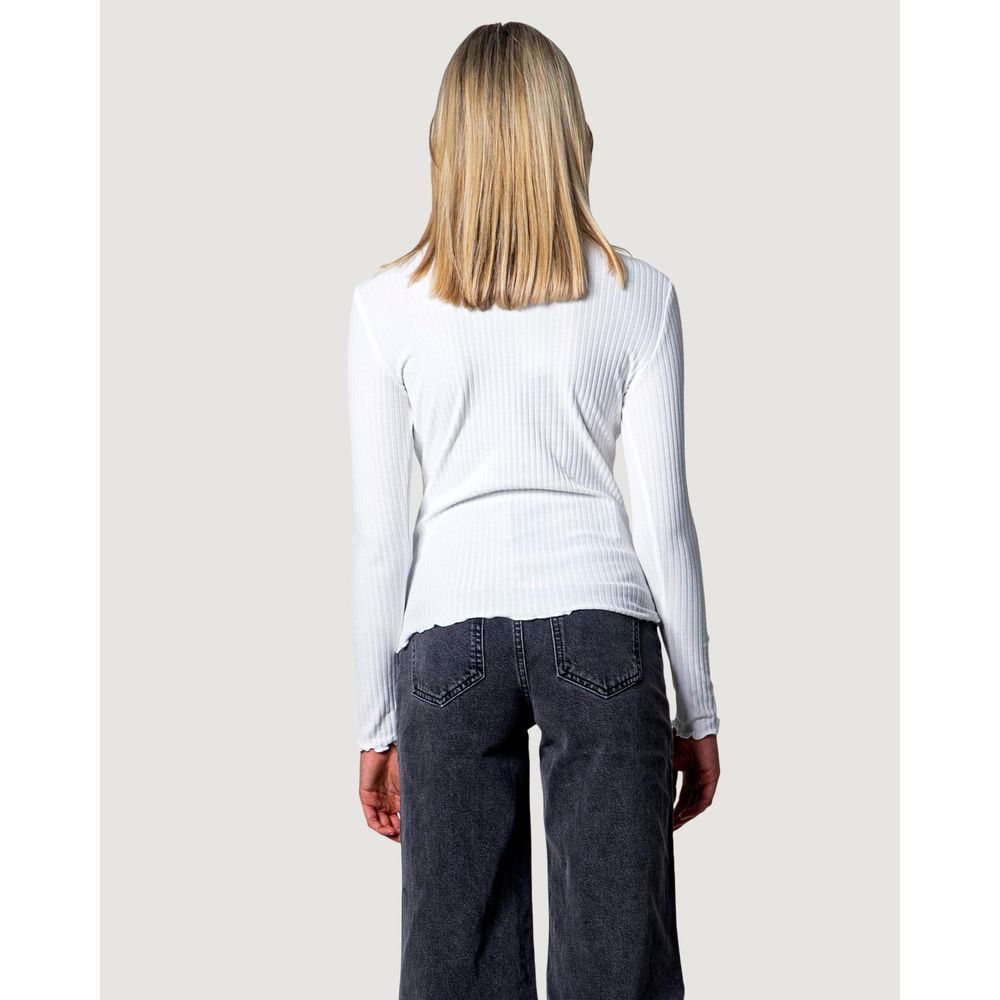 White Polyester Turtleneck