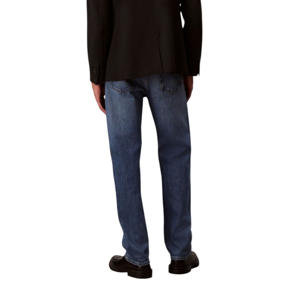 Blue Cotton Relaxed Fit Jeans