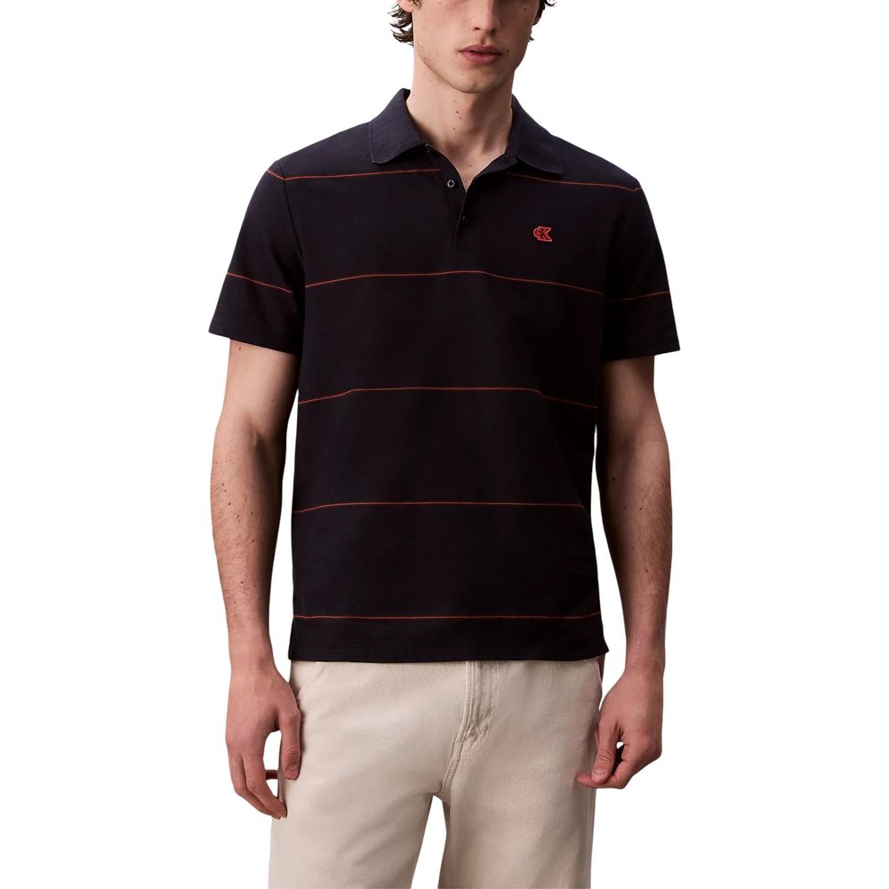 Blue Cotton Polo Shirt