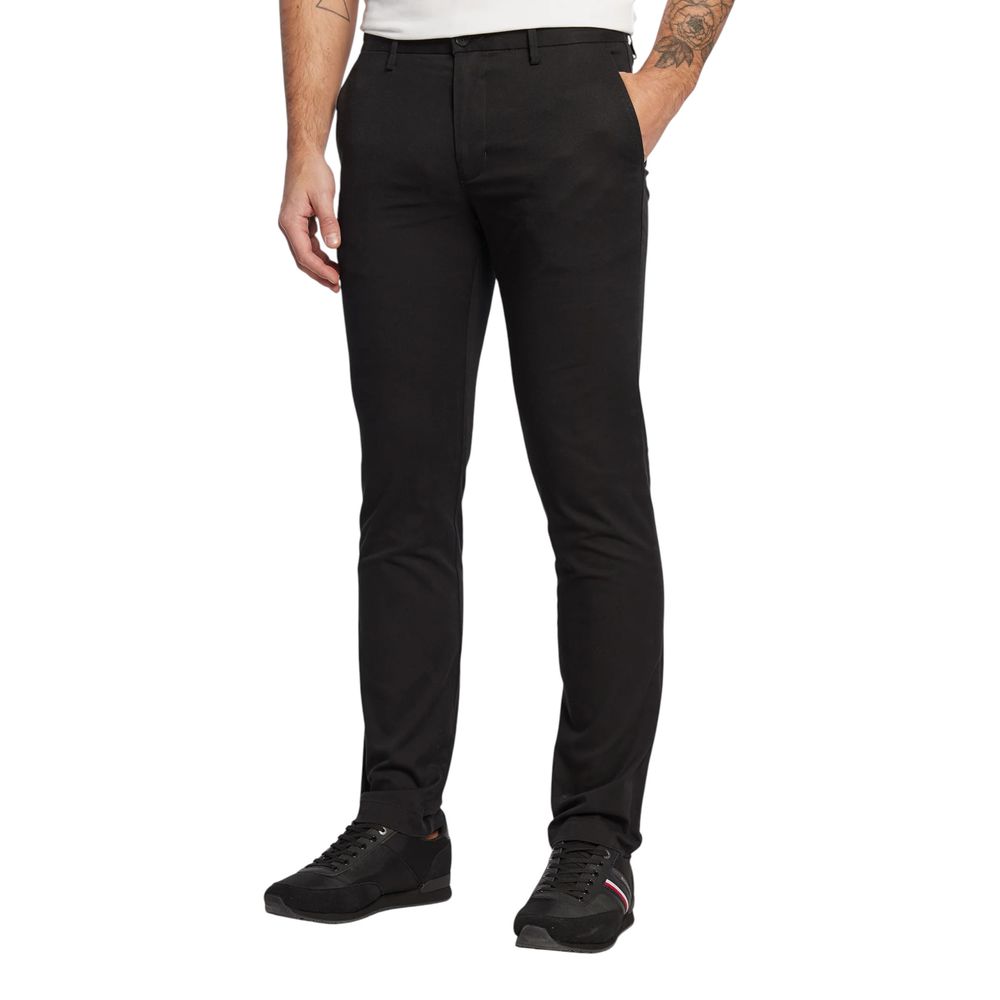 Black Recycled Cotton Skinny Pants