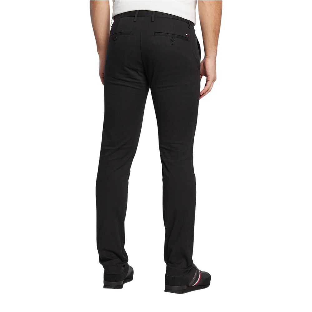 Black Recycled Cotton Skinny Pants