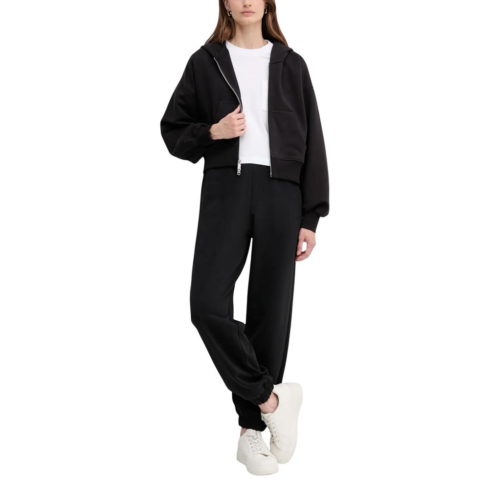 Black Cotton Hoodie