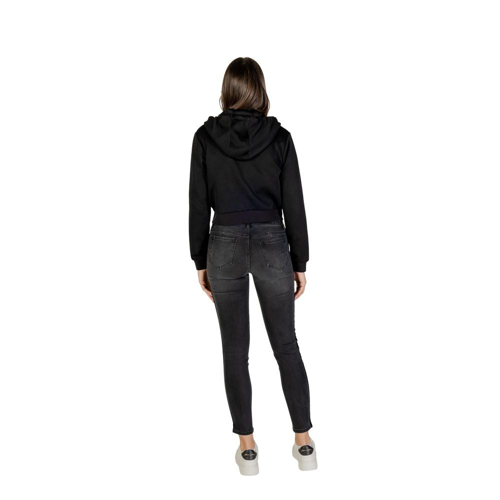 Black Polyester Hoodie