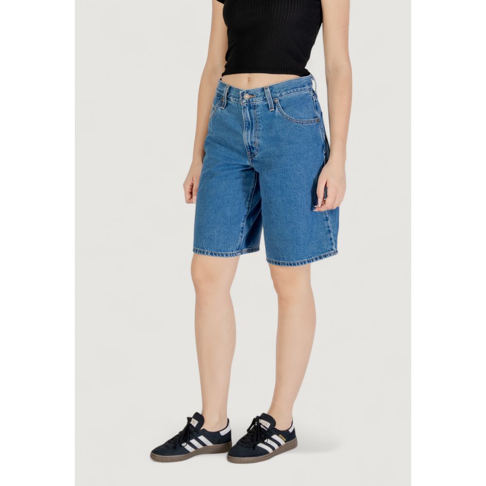 Blue Cotton Shorts