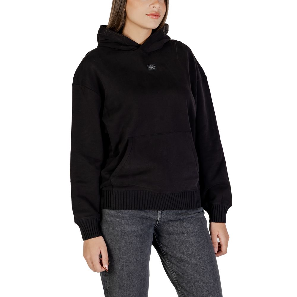 Black Cotton Hoodie