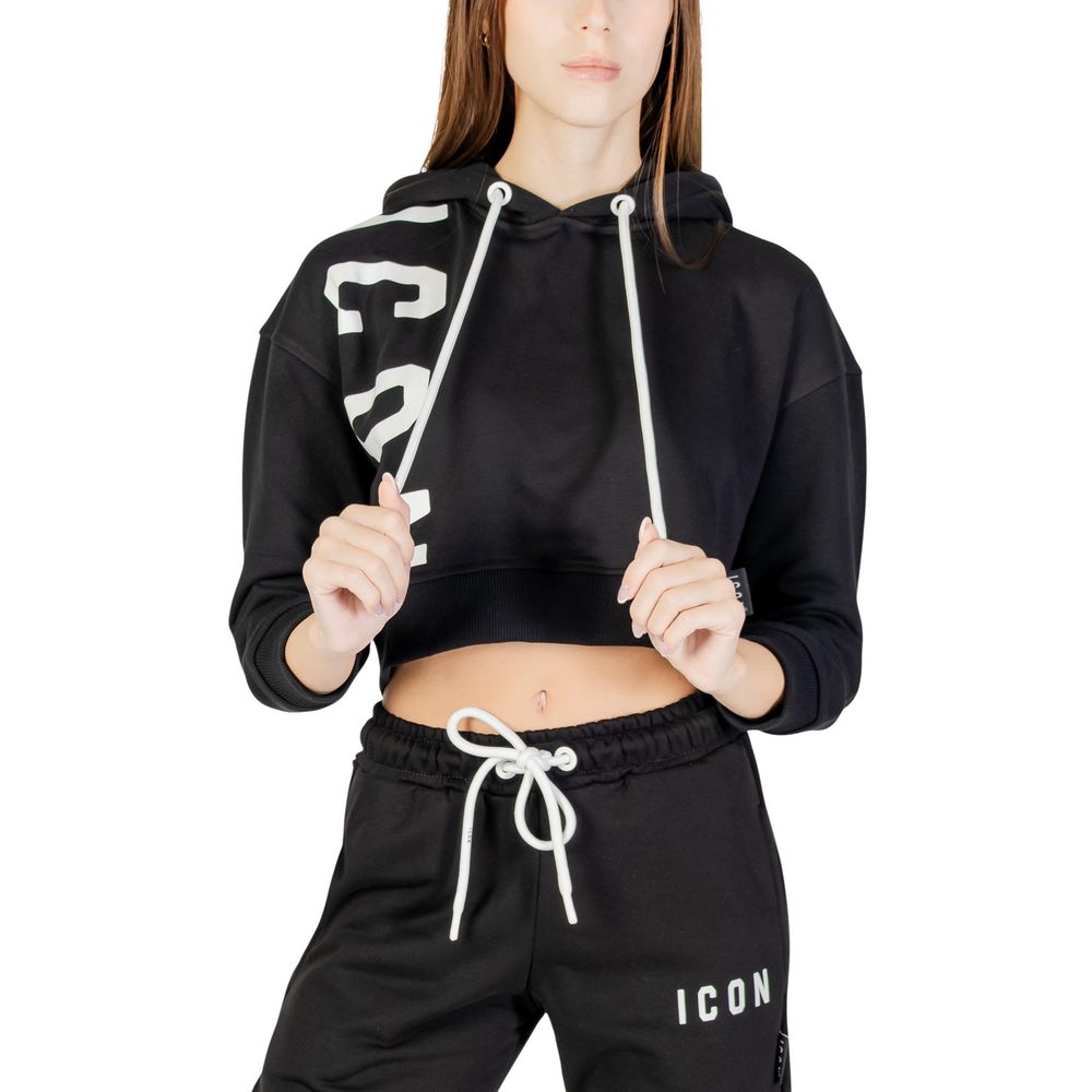 Black Cotton Hoodie