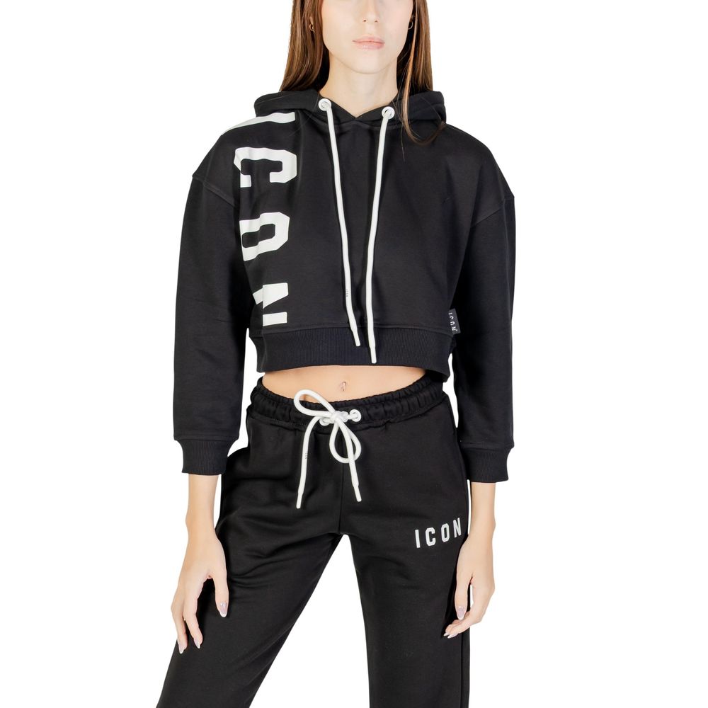 Black Cotton Hoodie