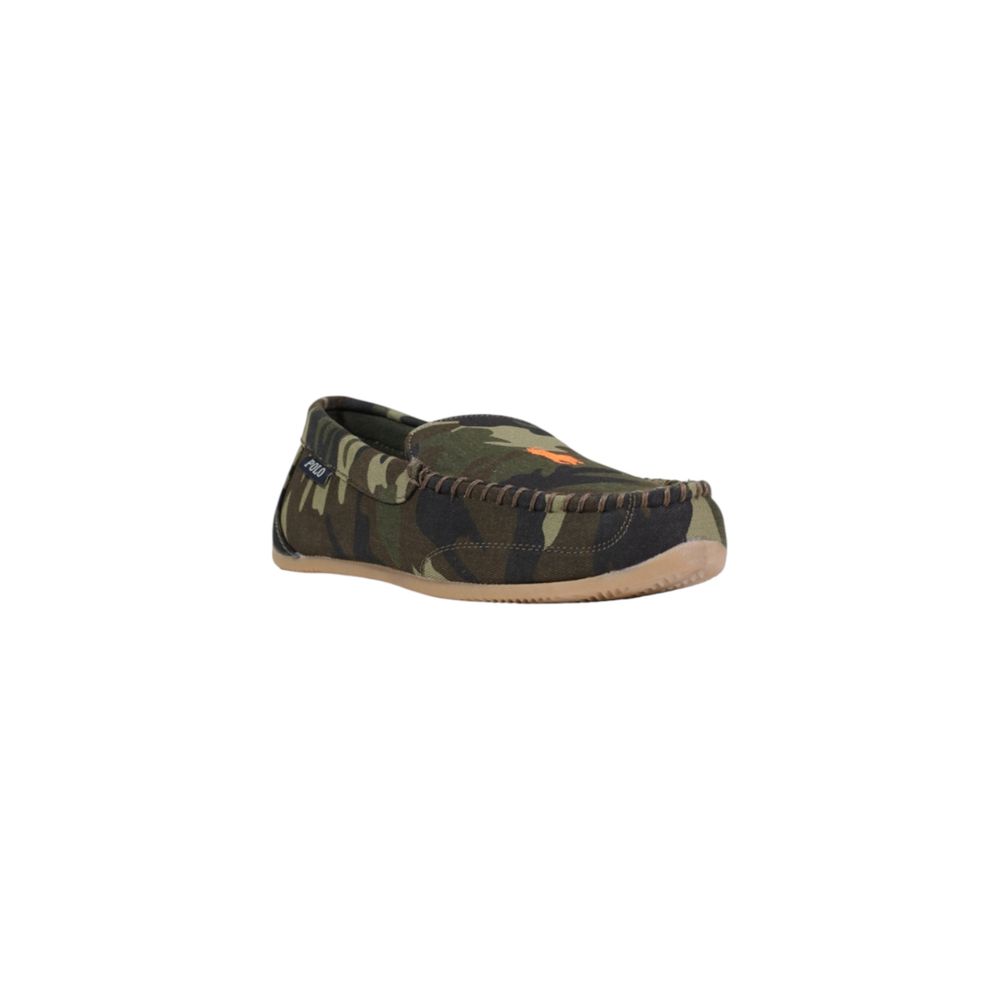 Green Textile Slippers