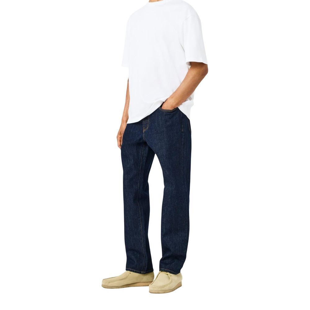 Blue Recycled Cotton Slim Fit Jeans