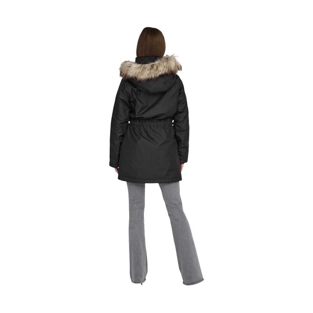 Black Recycled Polyester Parka