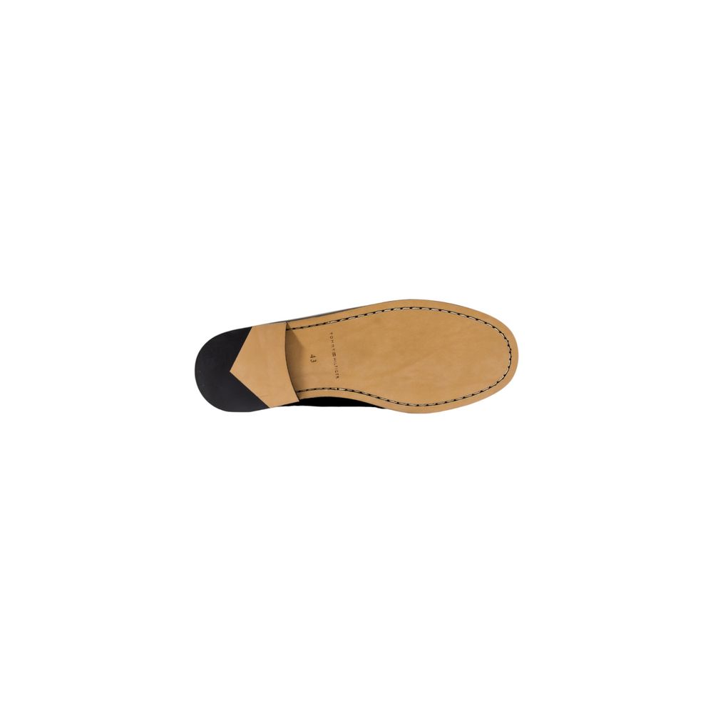 Black Leather Slip-On Loafers