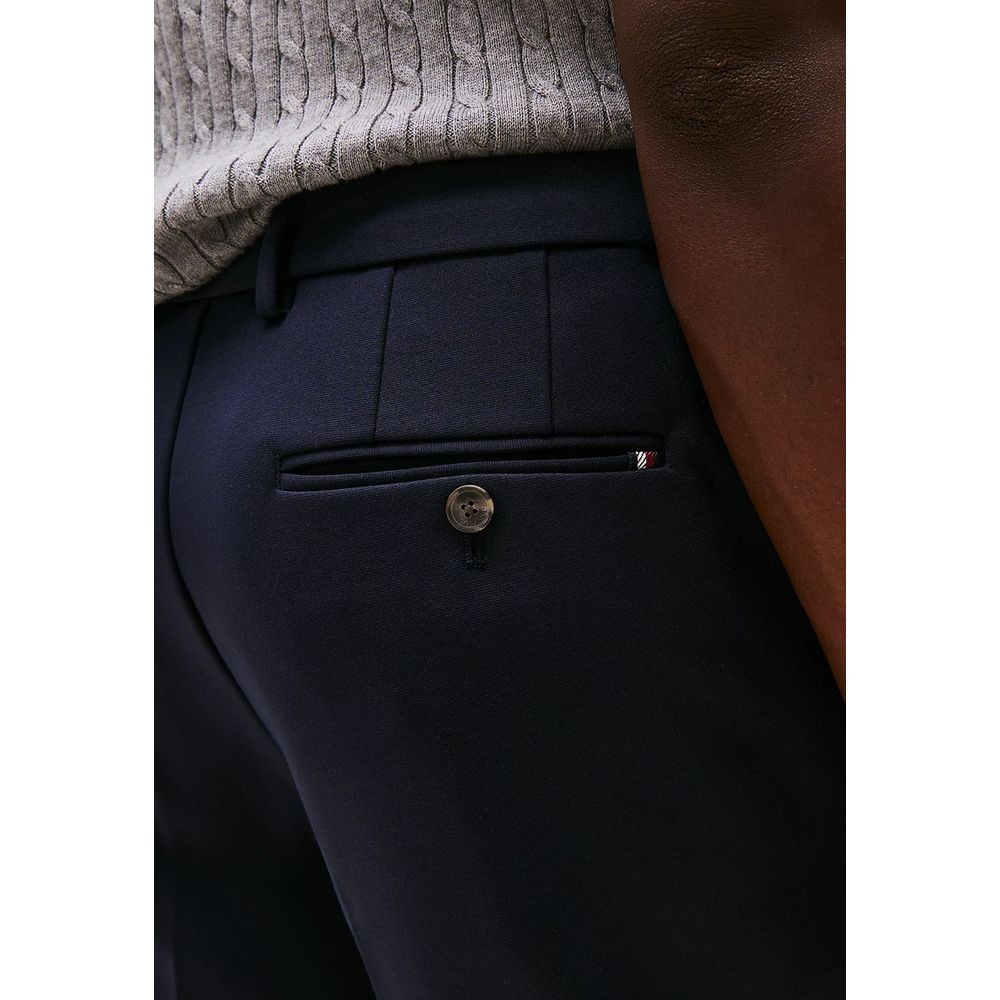 Blue Recycled Polyester Dress Pants