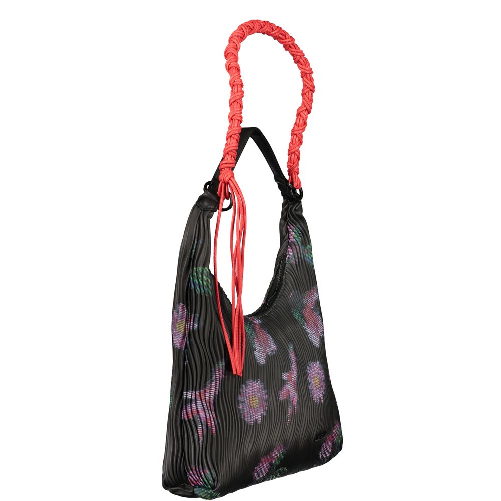 Nero Polyurethane Women Handbag