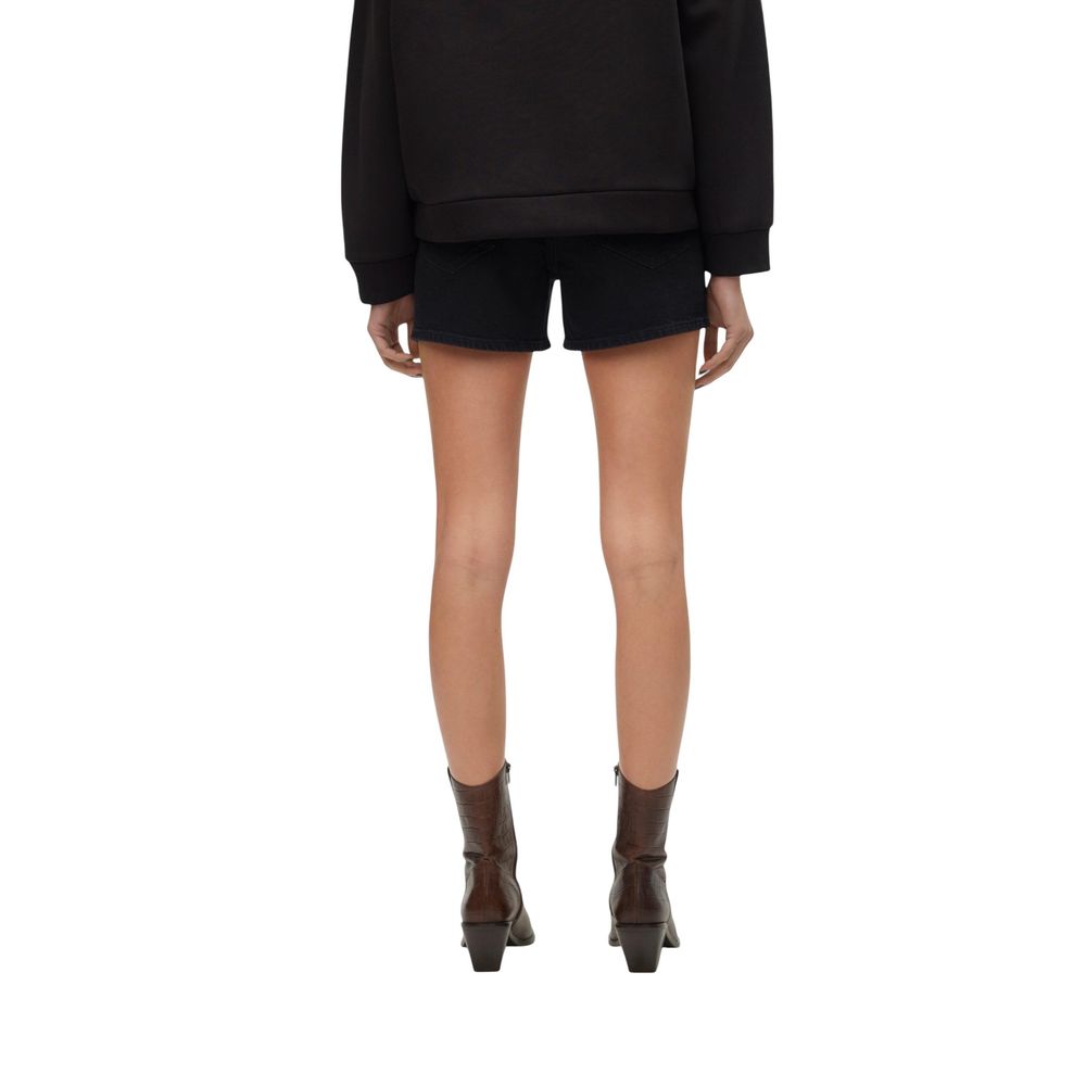 Black Cotton Shorts