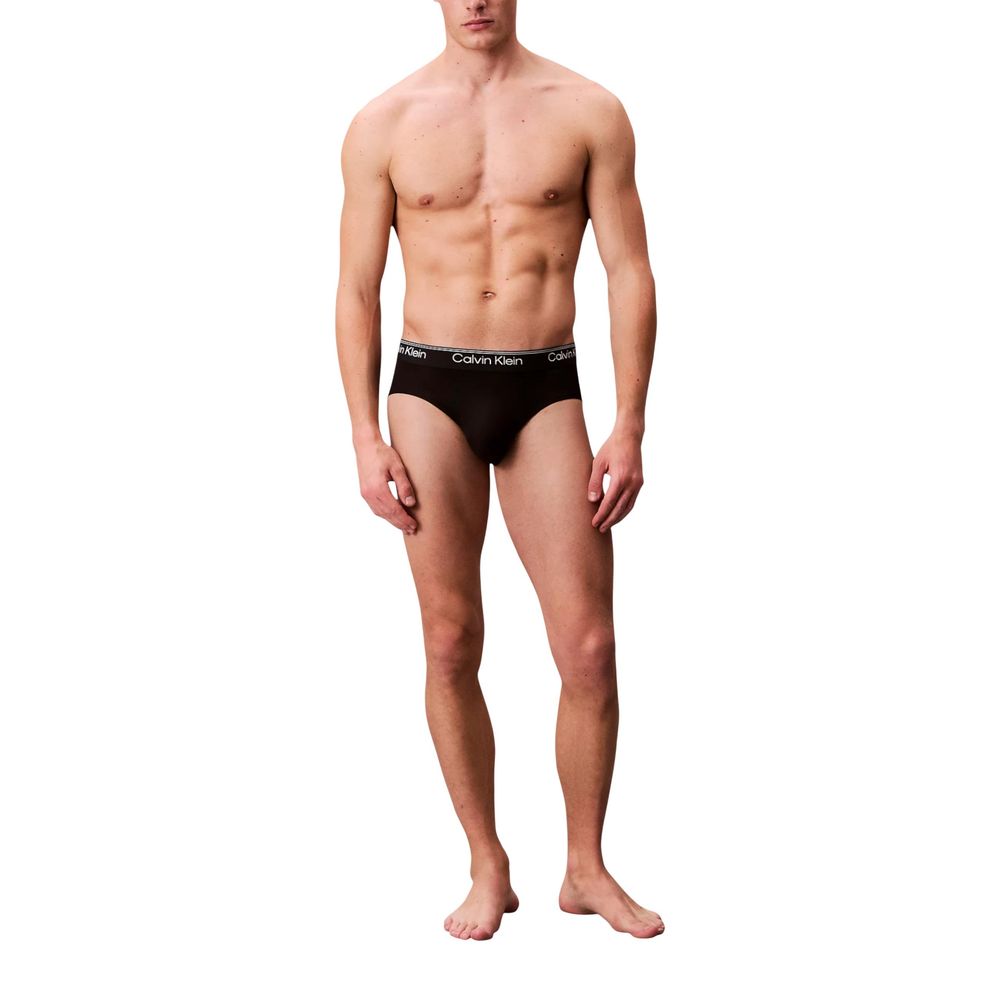 Black Recycled Polyester Briefs