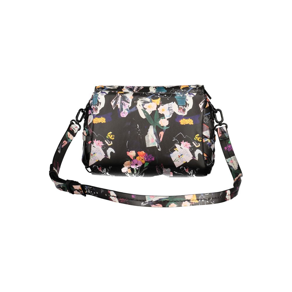 Black Polyurethane Women Handbag