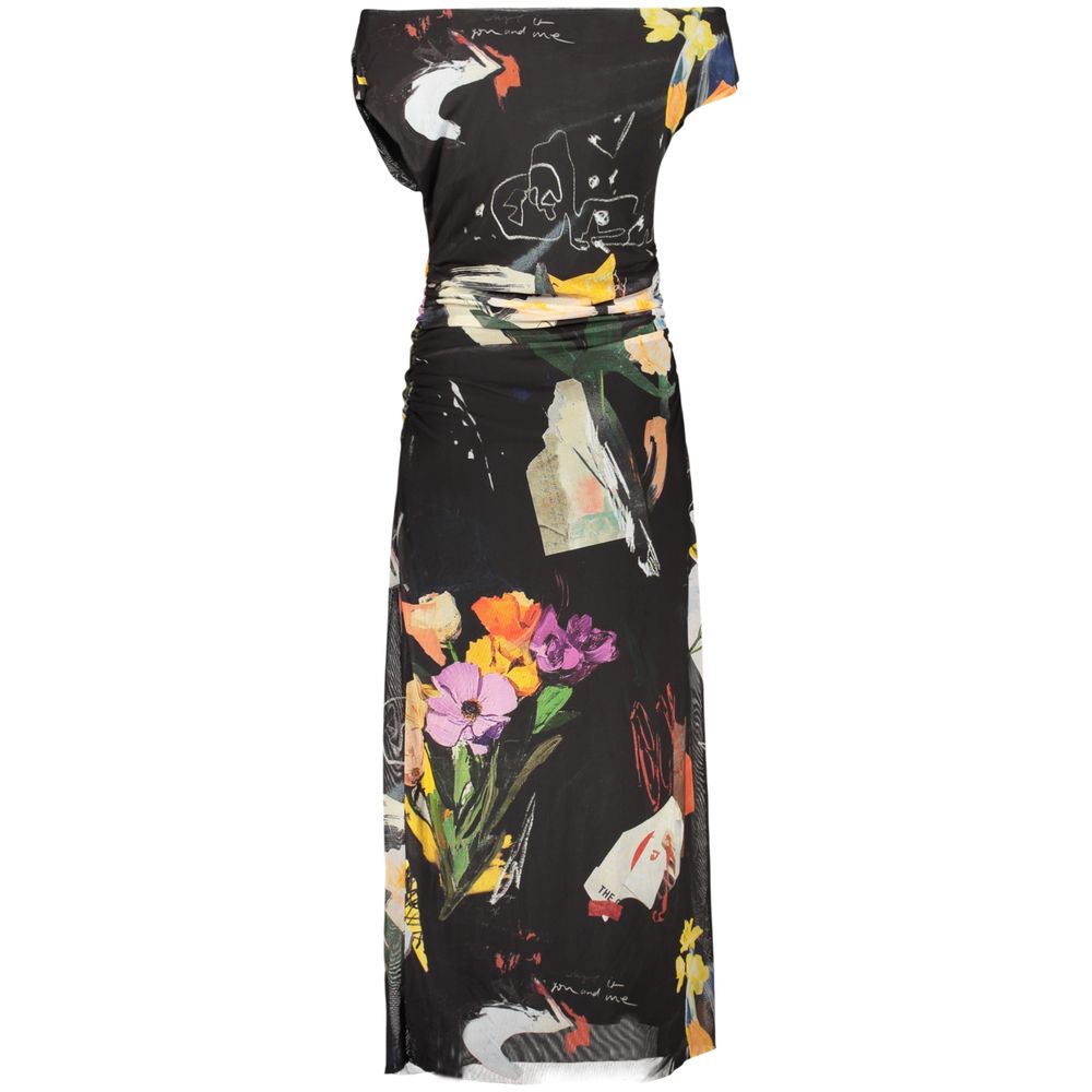 Black Viscosa Women Dress