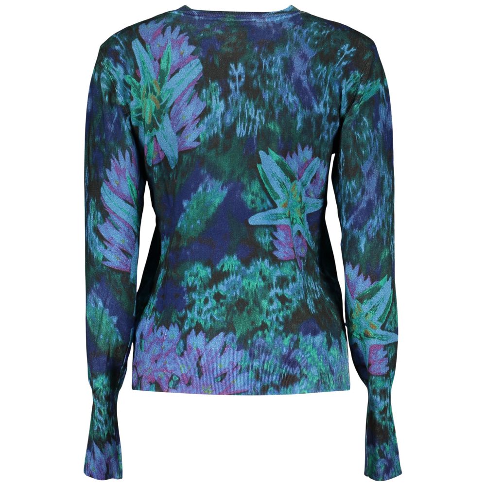 Blue Viscosa Women Sweater