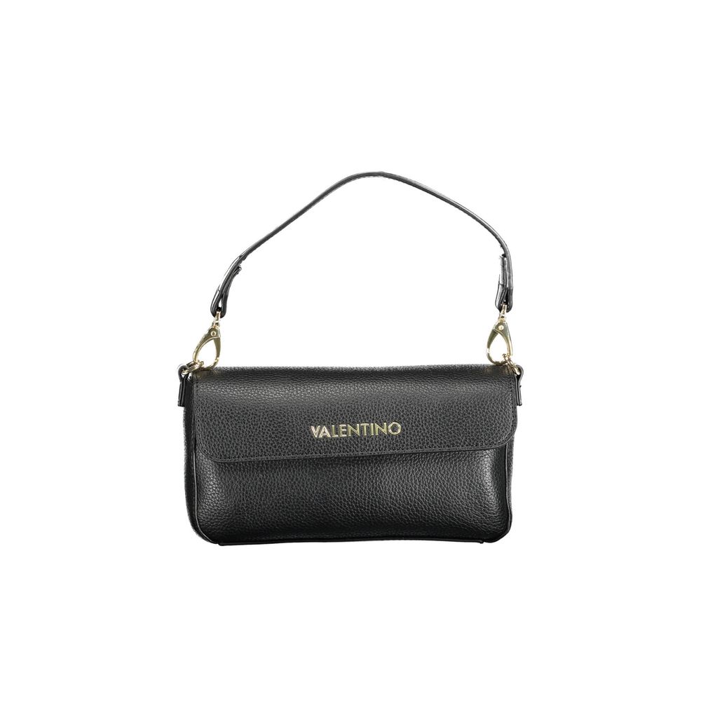 Black Polyurethane Women Handbag