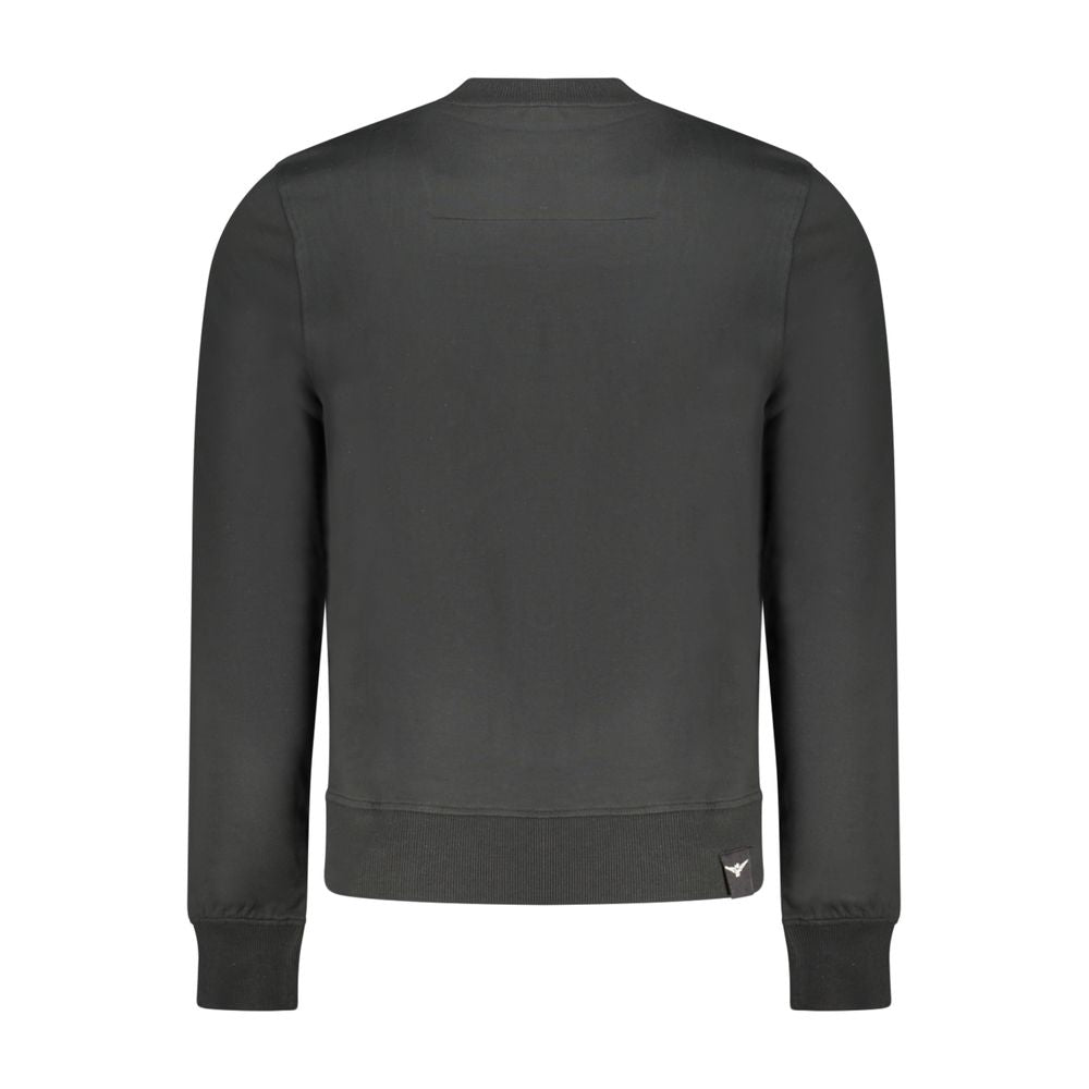 Black Cotton Men's Sweatshirt